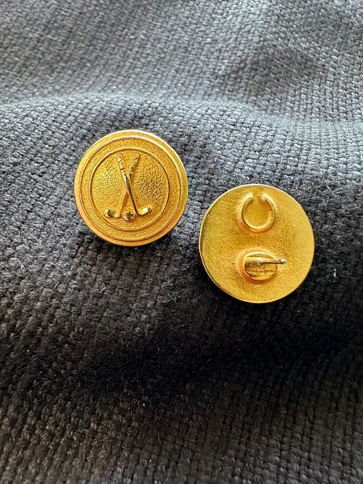 Vintage Hermès Cross Club Earrings